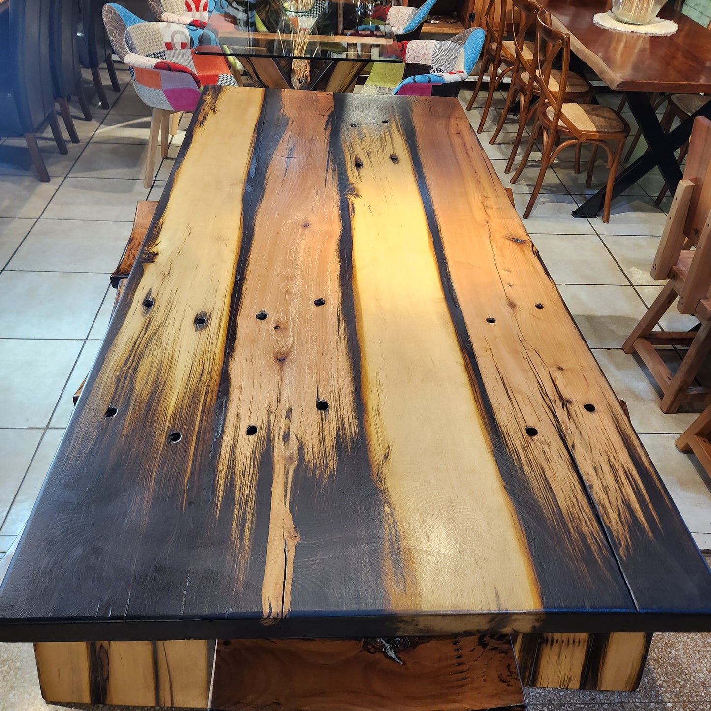 Mesa de Comedor Durmiente de Tren