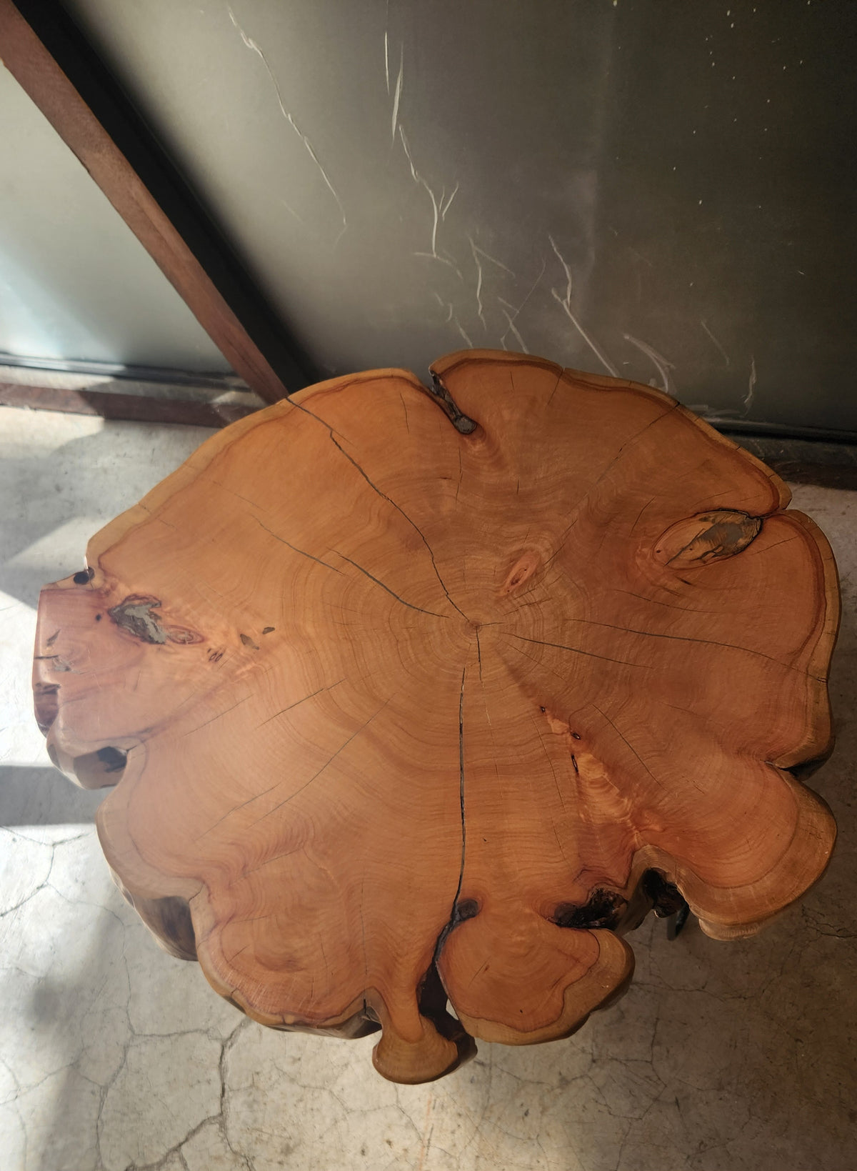 Detalle de veta y forma natural de madera de coihue