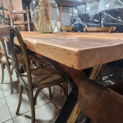 Mesa de Comedor Oregon Americano de Demolición | Durmiente de Tren