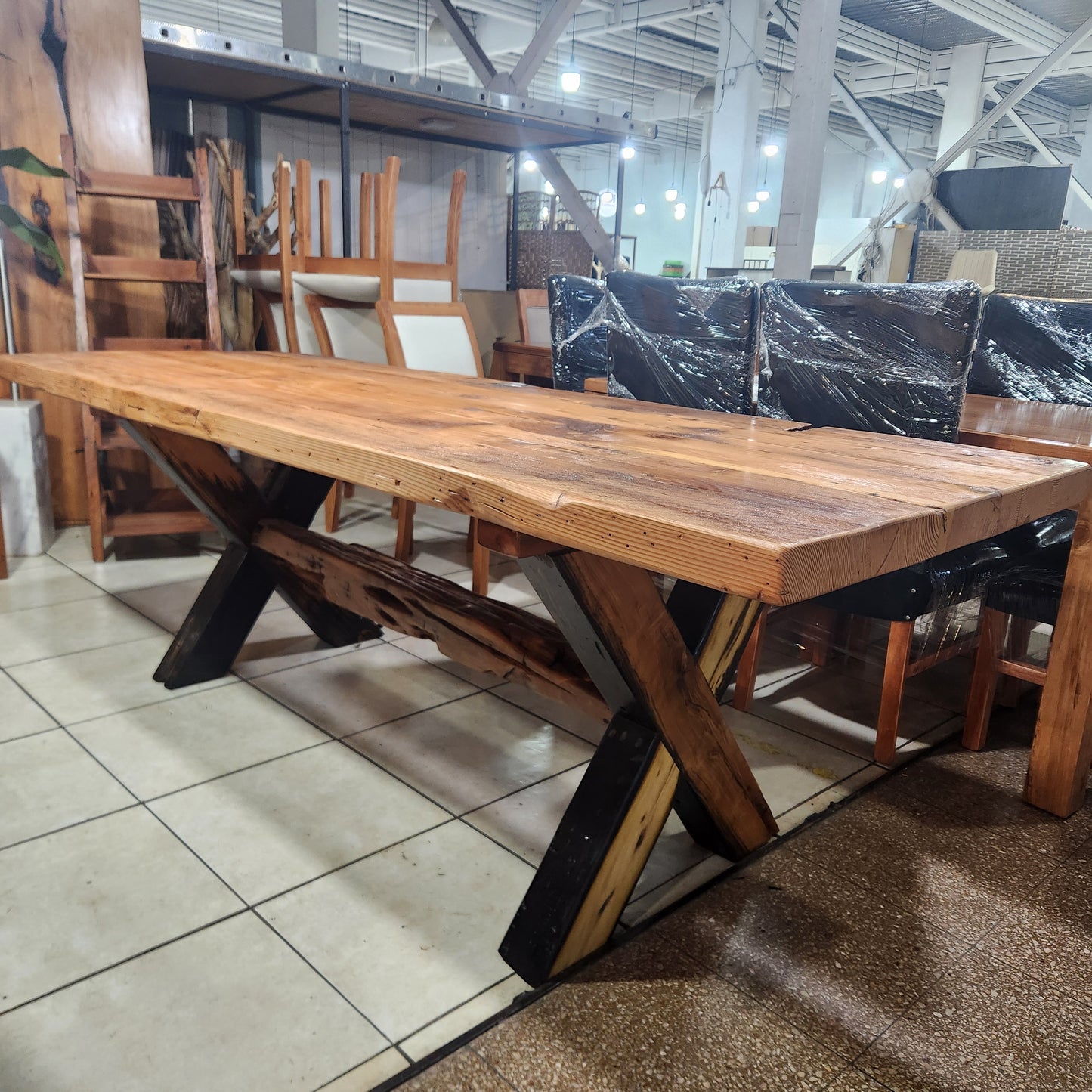 Mesa de Comedor Oregon Americano de Demolición | Durmiente de Tren