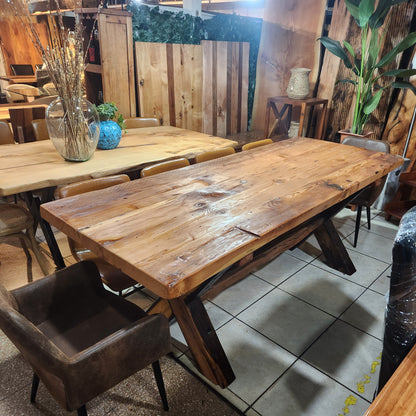 Mesa de Comedor Oregon Americano de Demolición | Durmiente de Tren