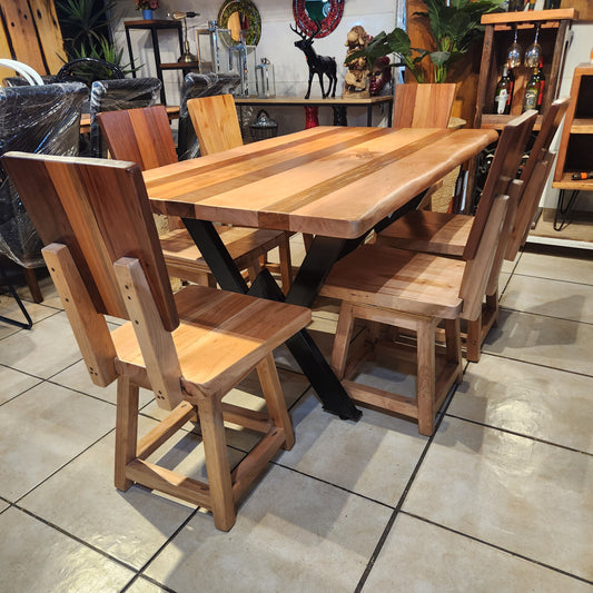 Mesa de Comedor Cerezo Cruce W| Lenga &  Fierro