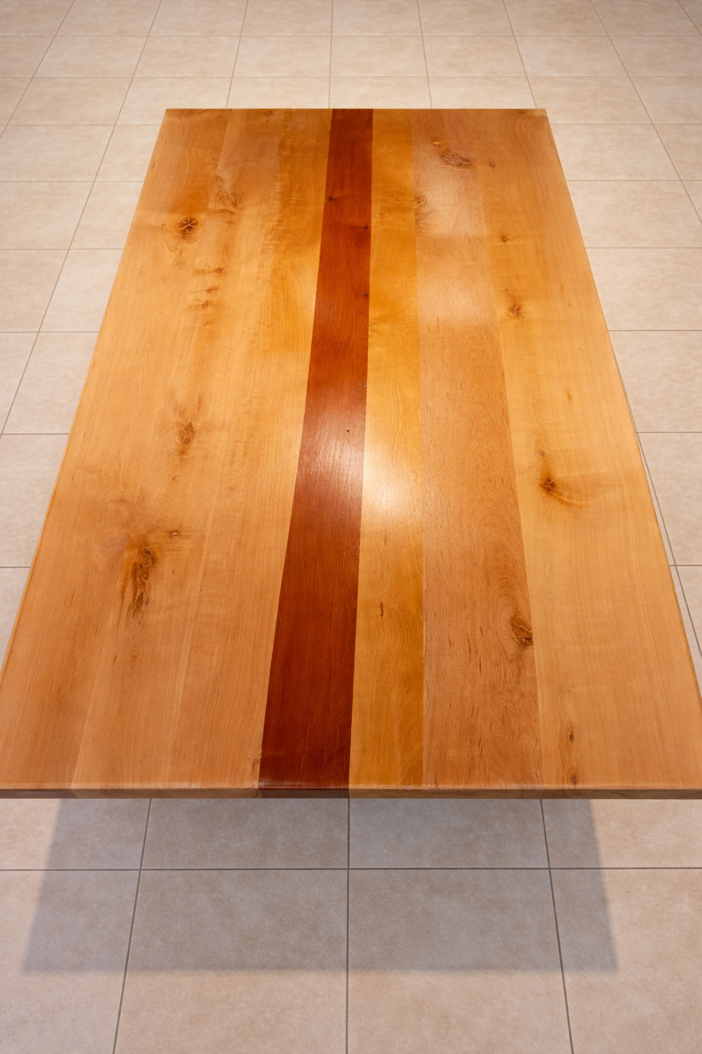 cubierta de mesa de comedor en lenga de 5 cm de espesor