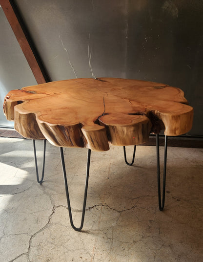 Cubierta de coihue en pieza natural para mesa de centro