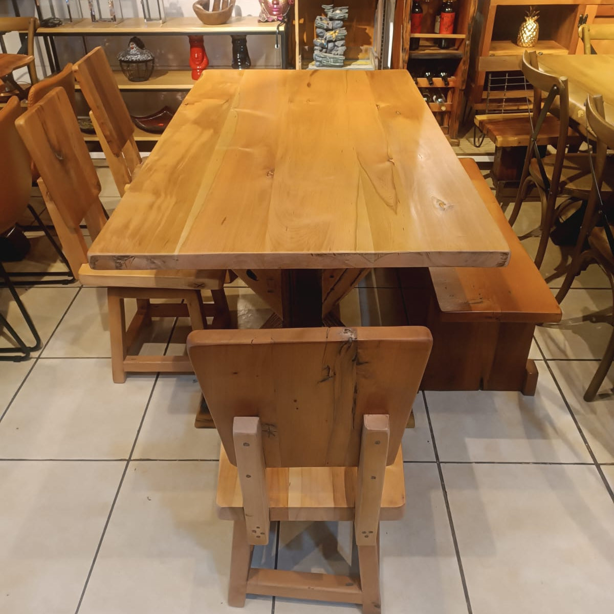 Mesa de Comedor Cerezo | Lenga & Durmientes de tren
