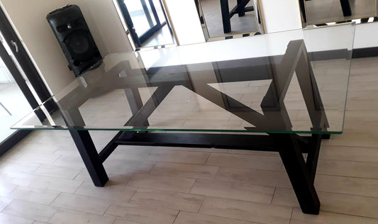 Mesa de Comedor Vidrio | Cercha Roble