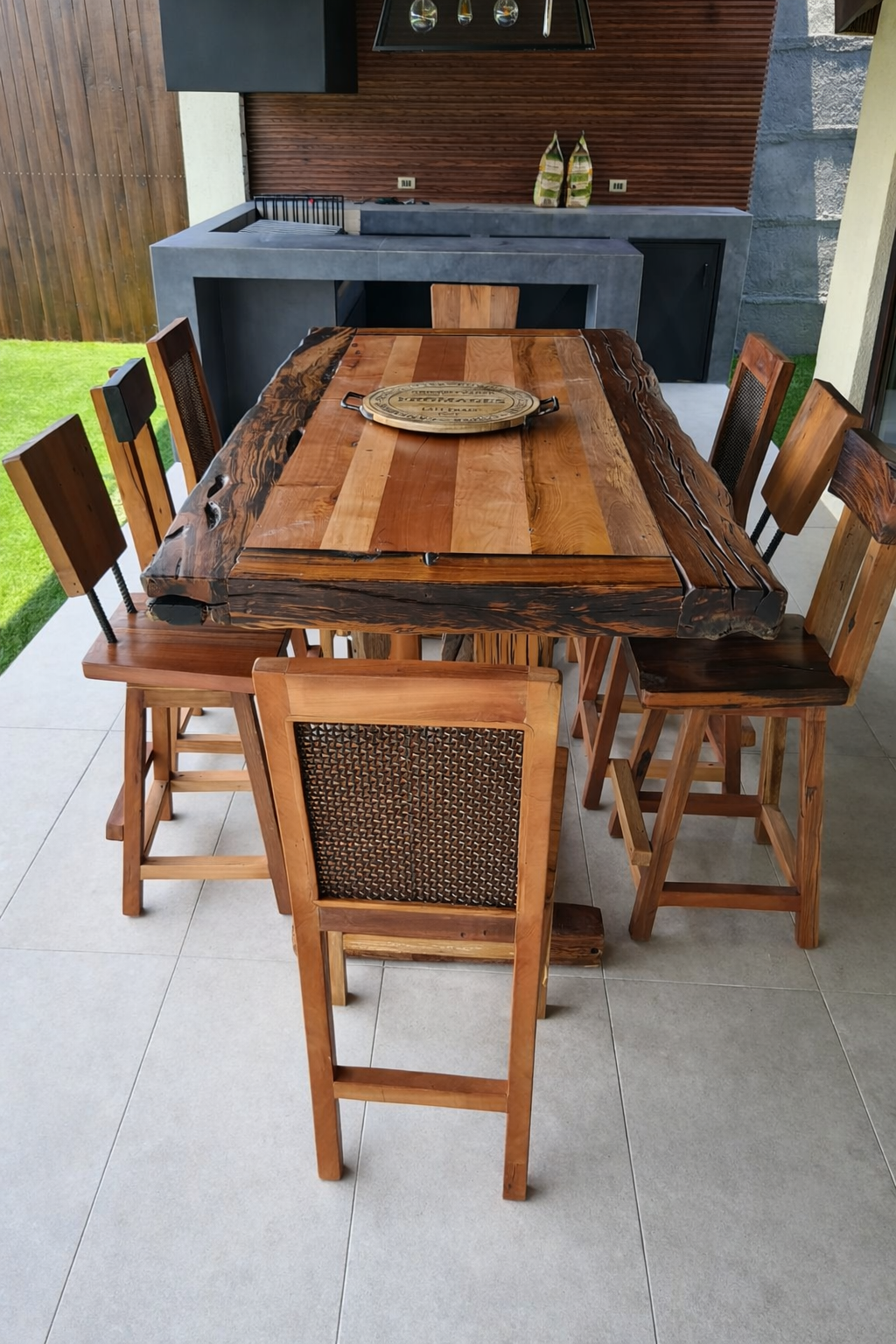 Mesa de Comedor Durmientes de Tren